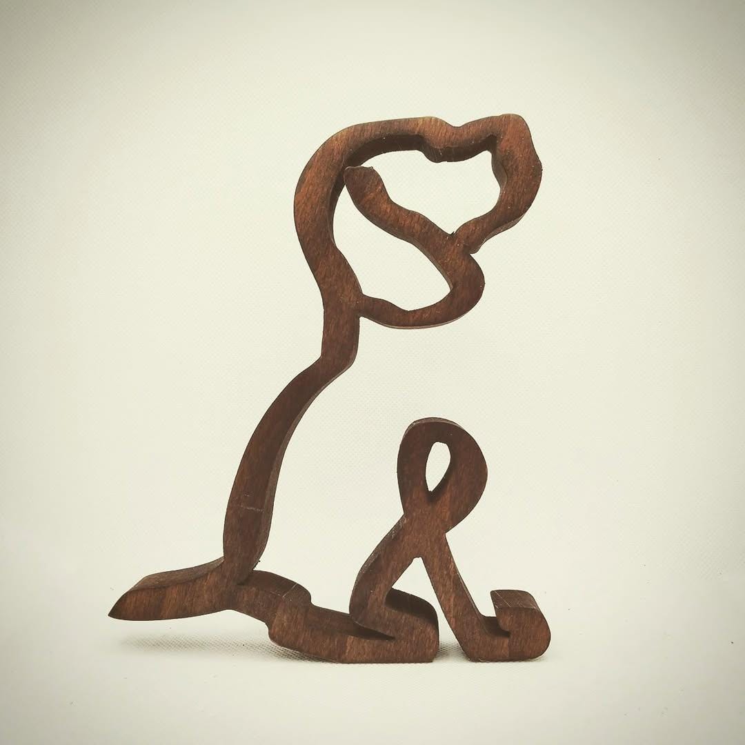 The Beagle, minimal handmade wooden art