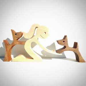 Woman and two dogs