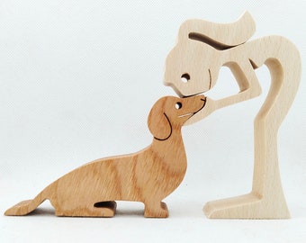 Woman and Dachshund Dog