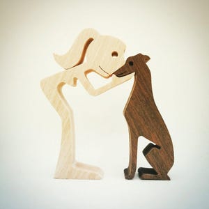 Woman and Greyhound