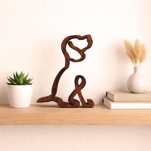 Der Beagle, minimale handgemachte Holzkunst