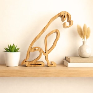 The Boxer, minimal handmade wood art