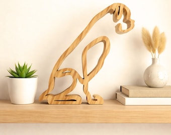 The Boxer, minimal handmade wood art