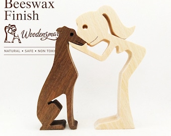 Personalized Wooden Greyhound Memorial Gift for Lovers – Dog Loss Keepsake, Woman and Dog Bond