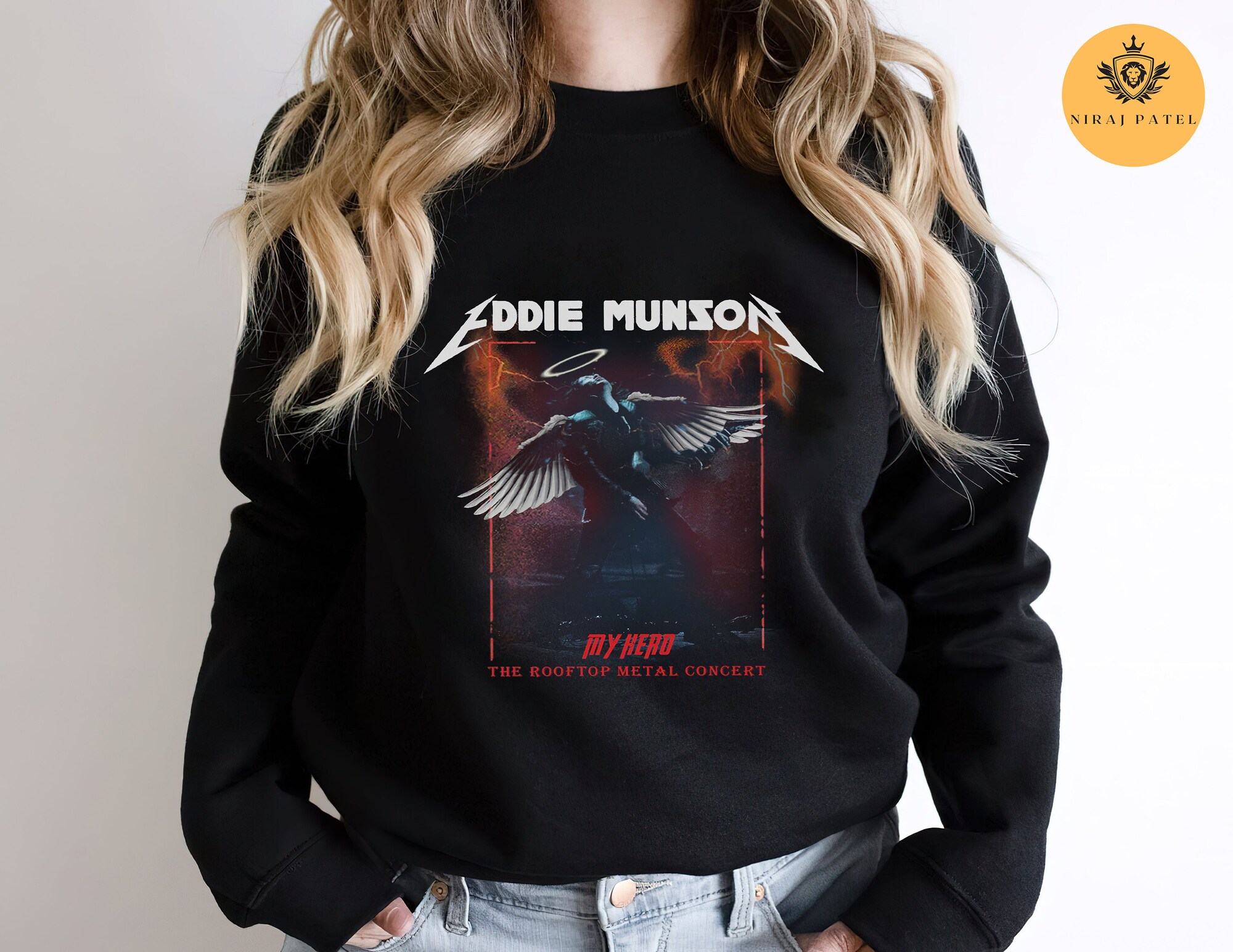 Discover Eddie Munson Play Guitar Shirt, Eddie Guitar Shirt, Munson Shirt, Eddie Munson Vintage Bootleg 90s Inspired Tee, Joseph Quinn Shirt