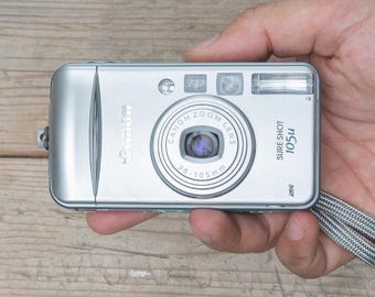 Canon Sure Shot 105u 38-105mm Zoom Lens Camera – Tested, Silver, Compact Film Camera