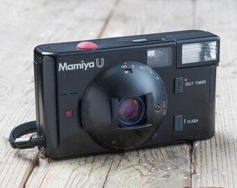 Appareil Photo Vintage Mamiya U 35mm - Noir, Flash Intégré, Garanti 1 An