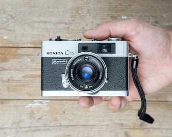 Konica C35 Automatic 35mm Film Rangefinder Camera: 38mm f/2.8 Hexanon Lens, Tested