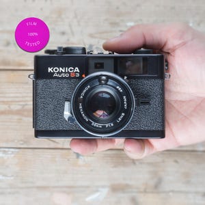 RARE Konica Auto S3  / Konica C35 FD / 38mm f/1.8 Hexanon Lens / Black 35mm Point And Shoot Film Camera / TESTED
