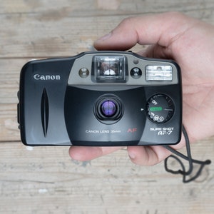Canon Sure Shot AF-7: Black 35mm Point and Shoot Film Camera