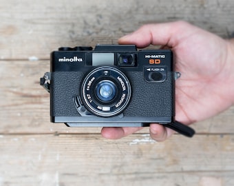 Rare Minolta Hi-Matic SD: 35mm Film Camera with Rokkor 38mm f/2.7 Lens