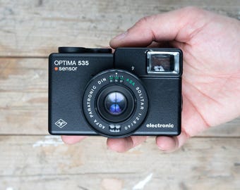 Agfa Optima 535 Sensor Electronic / Agfa Solitar 40mm f/2.8 Lens / 35mm Zone Focus Point & Shoot Film Camera / TESTED