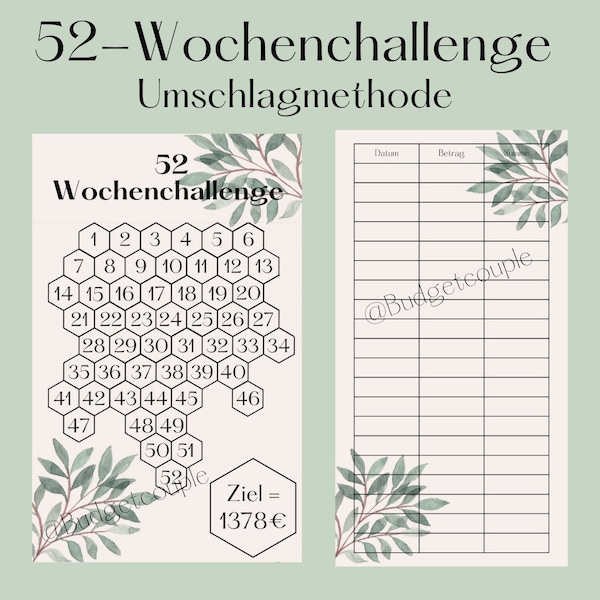 52 Wochen Challenge, Sparchallenge