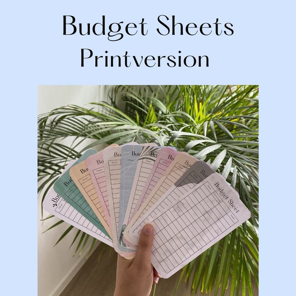 Budget Sheets, Budget Tracker, A6 Zipper-Umschläge, Umschlagmethode