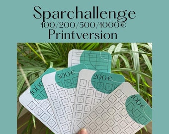 Sfida risparmio 50/100/200/500/1000 euro, metodo busta