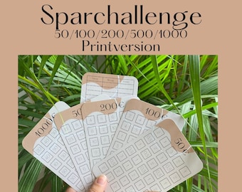 Sfida risparmio 50/100/200/500/1000 euro, metodo busta