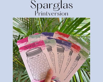 Spaarpot, met Budgetblad A6-envelopmethode, printversie, 250 mg papier, geschikt voor uw Kipper, spaartracker