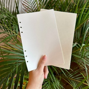 A5 Einlagen kariert/ gepunktet/ 40 Blatt