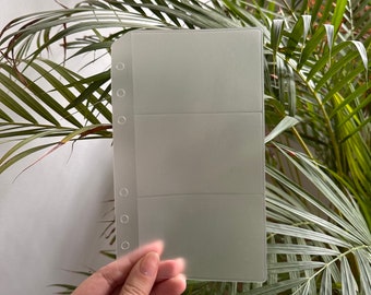 Pochettes A6 à 3 compartiments transparent/méthode enveloppe