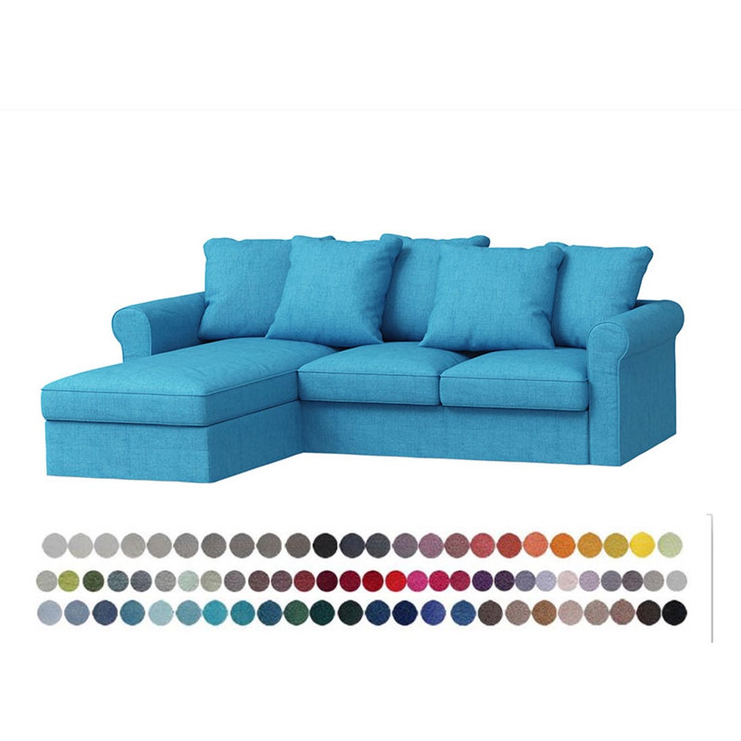 Custom Made Gronlid 2 Seat Sofa Bed With Chaise Lounge Cover Etsy