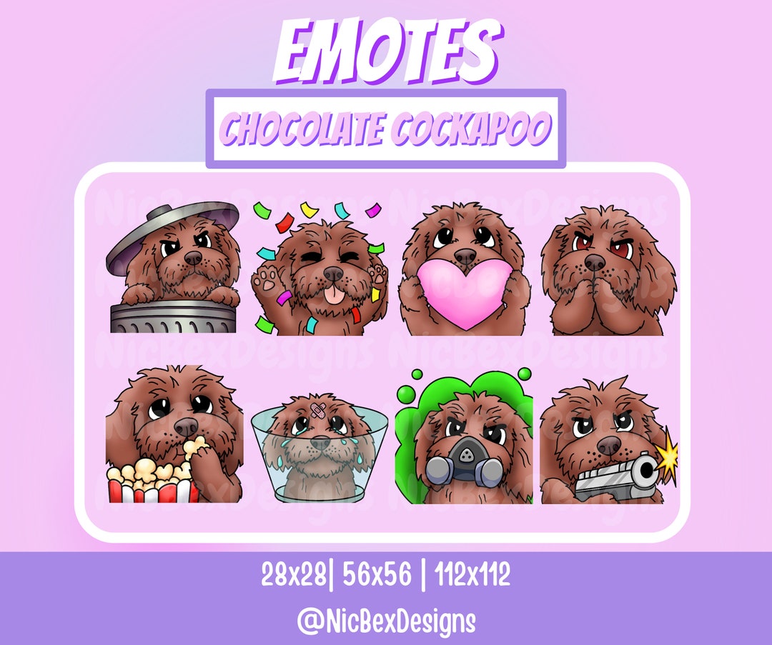 Cockapoo Twitch Emotes / Bit Badges / Streamer / Youtube / Stream ...
