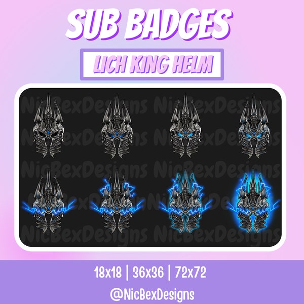 World of Warcraft Twitch Sub Badges / Stream / WotLK / Youtube / Twitch / Sub Badges / WoW Sub Badges / Lich King Sub Badges / Wow Classic