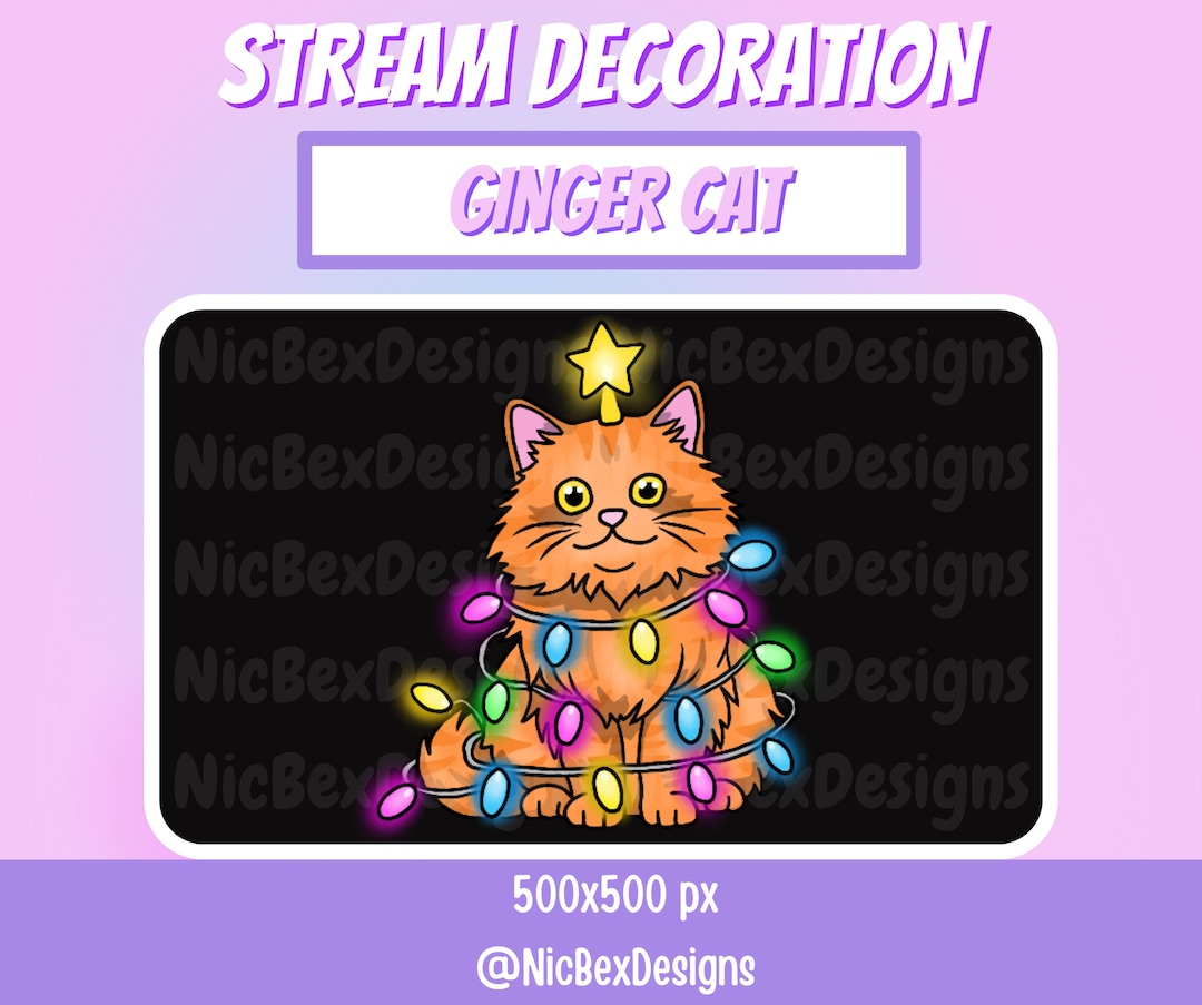 Ginger Stream Christmas Ginger Cat Stream Decoration / Youtube / Twitch Stream ...