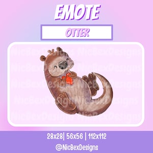 Otter Twitch Emote / Streamer / Youtube / Otter Emotes / Heart Emote / Kawaii / Otter Stream Emote / Sub Emote / Otter Emote / Love Emote