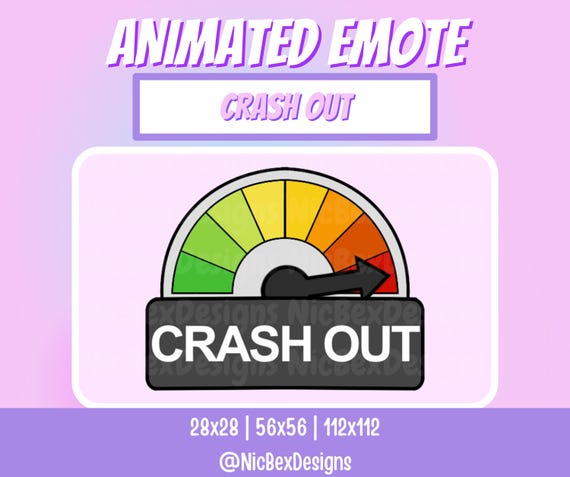 Crash Out Twitch Animated Emote / Streamer / Rage Emote / Crash Out Stream Emote / Vtuber / Crash Out Emote / Rage Stream Emote / Tilted