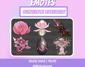 Overwatch Lifeweaver Twitch Emote Pack / Bit badges / Streamer / Youtube / Cheer Badges/ Overwatch 2 Badges / Overwatch Emotes / OW2 Stream