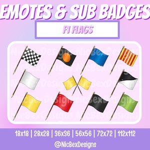 Bandeira F1 Twitch Sub Badges e Emotes / Bit Badges / Streamer / Youtube / Twitch Emotes / Sub Badges / F1 Sub Badges / Fórmula 1 / F1 24 / Bandeira