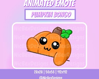 Pumpkin Bongo Twitch Animated Emote / Youtube / Pumpkin Emote / Pumpkin Bongo Stream Emote / Pumpkin Stream Badge / Twitch Emote / Halloween
