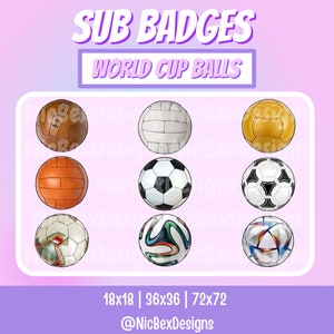 Football Twitch Sub Badges / Bit badges / Streamer / Youtube / Cheer Badges / Subscriber Badges / Football Sub Badges / Soccer Sub Badges