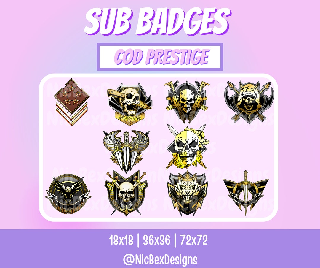 Cod Twitch Sub Badges / Streamer/ Warzone Sub Badges / Twitch Stream