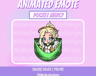 Pocket Mercy Overwatch Twitch Animated Emote / Streamer / Youtube / Mercy Emote / Overwatch Emote / OW2 / Mercy Emotes / Overwatch Animated