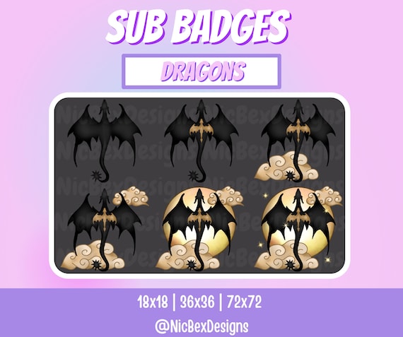 Dragon Sub Badges / Reading Badges / Youtube / Whimsical Stream / Twitch / Book Sub Badges / Fantasy Sub badges / Romantasy / Stream Badges