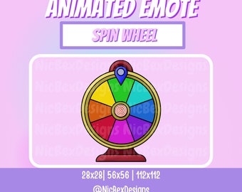 Emote animado Spin Wheel Twitch / Streamer / Youtube / Emote Fortune Wheel / Stream / Emotes Streamer / Emote Twitch animado / Spinning