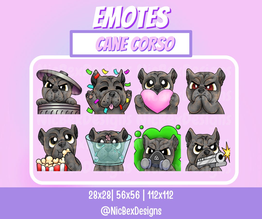 Cane Corso Twitch Emotes / Bit Badges / Streamer / Youtube / Stream ...