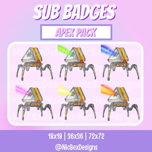 Apex Pack Twitch Sub Badges / Bit badges / Streamer / Youtube / Cheer Badges/ Subscriber Badges / Evolution / Sub Badges / Apex legends