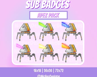 Apex Pack Twitch Sub Badges / Bit badges / Streamer / Youtube / Cheer Badges/ Subscriber Badges / Evolution / Sub Badges / Apex legends