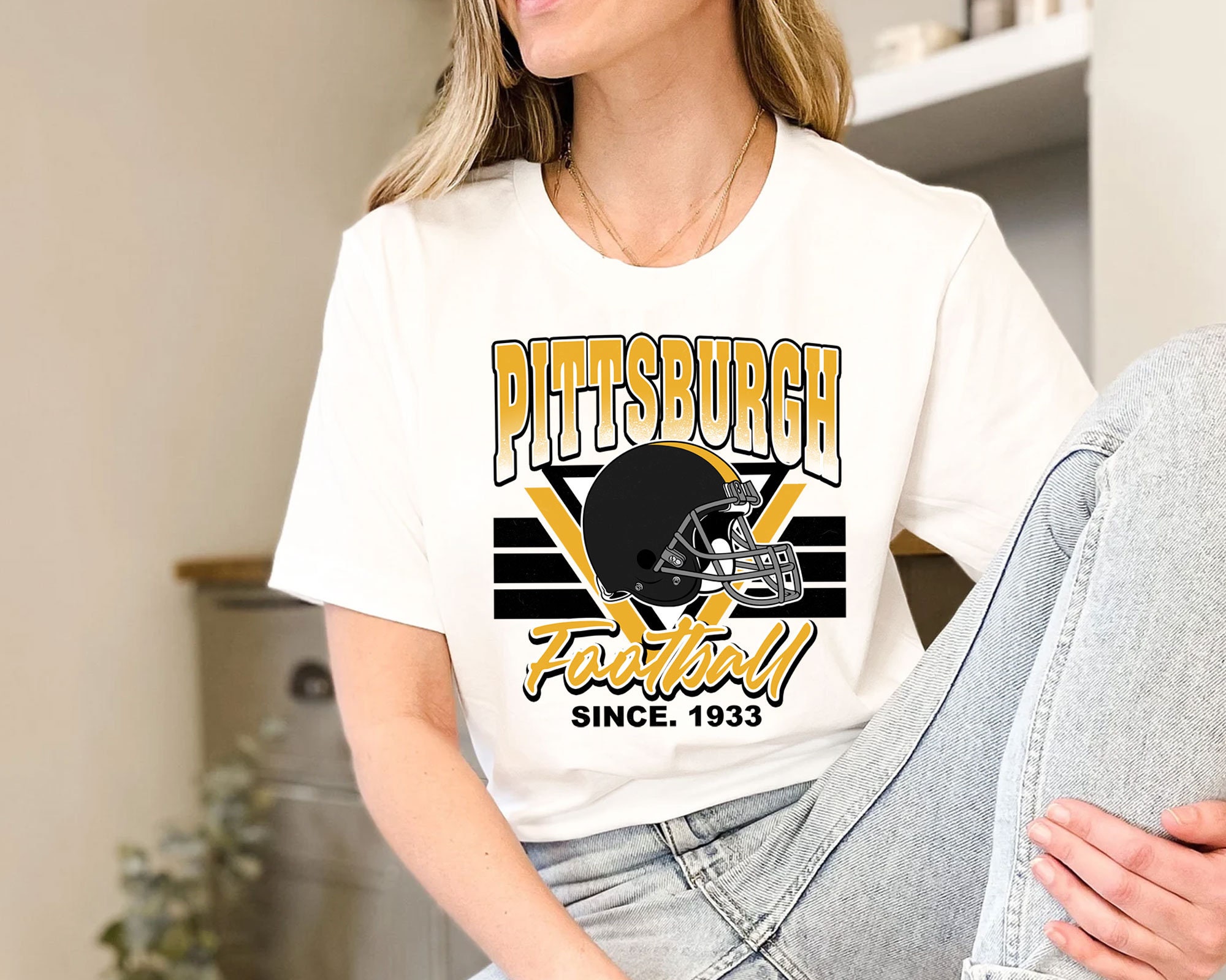 Discover Pittsburgh Football Team Sweatshirt, Vintage Pittsburgh Football Crewneck Sweatshirts