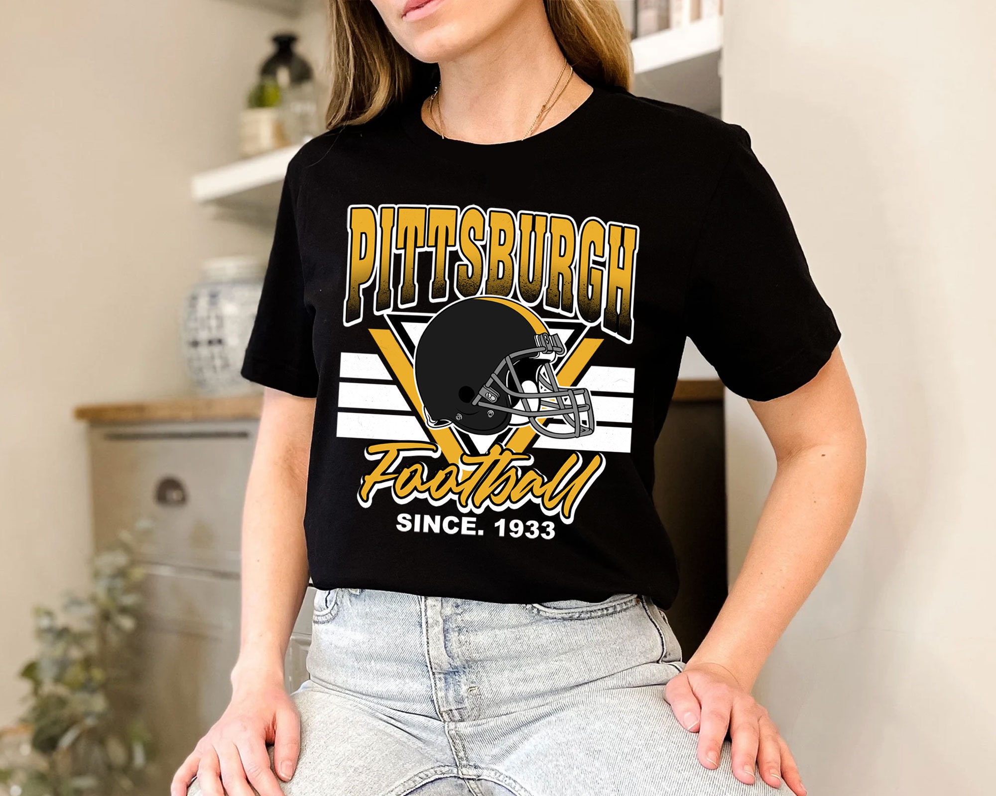 Discover Pittsburgh Football Team Sweatshirt, Vintage Pittsburgh Football Crewneck Sweatshirts
