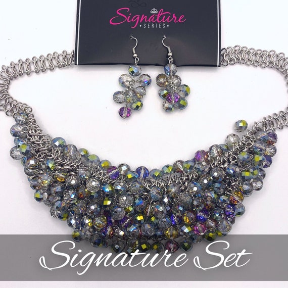 Iridescent Fringe Necklace - Short and Bold Jewelry - the