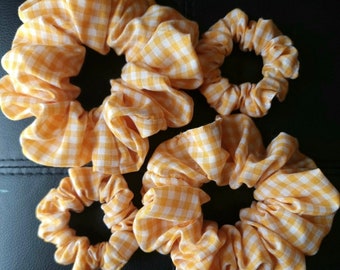 Yellow Gingham Scrunchies | XL and Mini Scrunchies