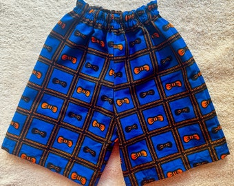 Handmade Ankara Print Kids Shorts | African Fabric Baby Toddler Clothing