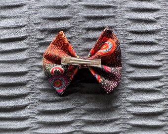 Bow Tie or Clip | Indigenous Australian Aboriginal Art, Clip or Headband | Father and Son matching Bows