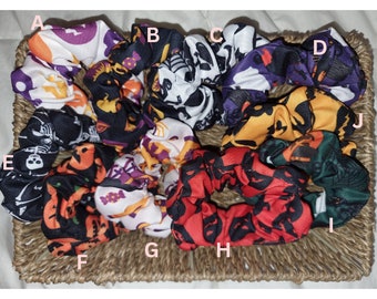 Halloween Scrunchies or Bows | Spooky Hair Accessories