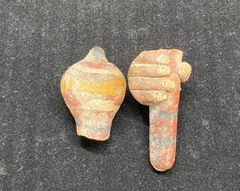 Authentic Pre-Columbian Pottery Bowl Rim Decorations - Prehistoric Artifacts - Discovered in Southwest Texas