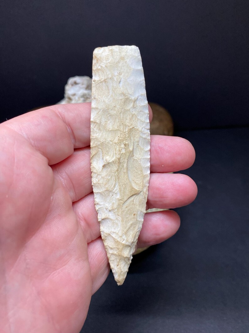 Nice Large 41/4 Authentic Agate Basin Lanceolate Projectile Point