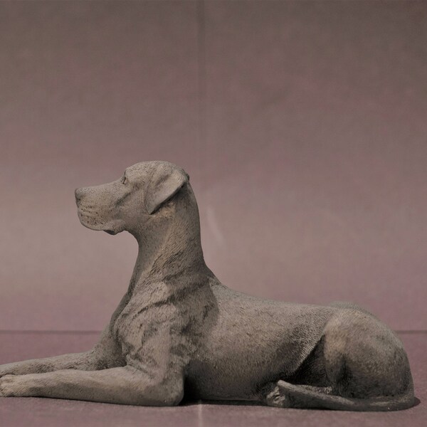 Deutsche Dogge, blauer Hund, Ornament, Modellfigur, Geschenk, sehr seltene, kostenlose UK-Porto-Skulptur aus Vintage-Formen, kann weltweit verschickt werden